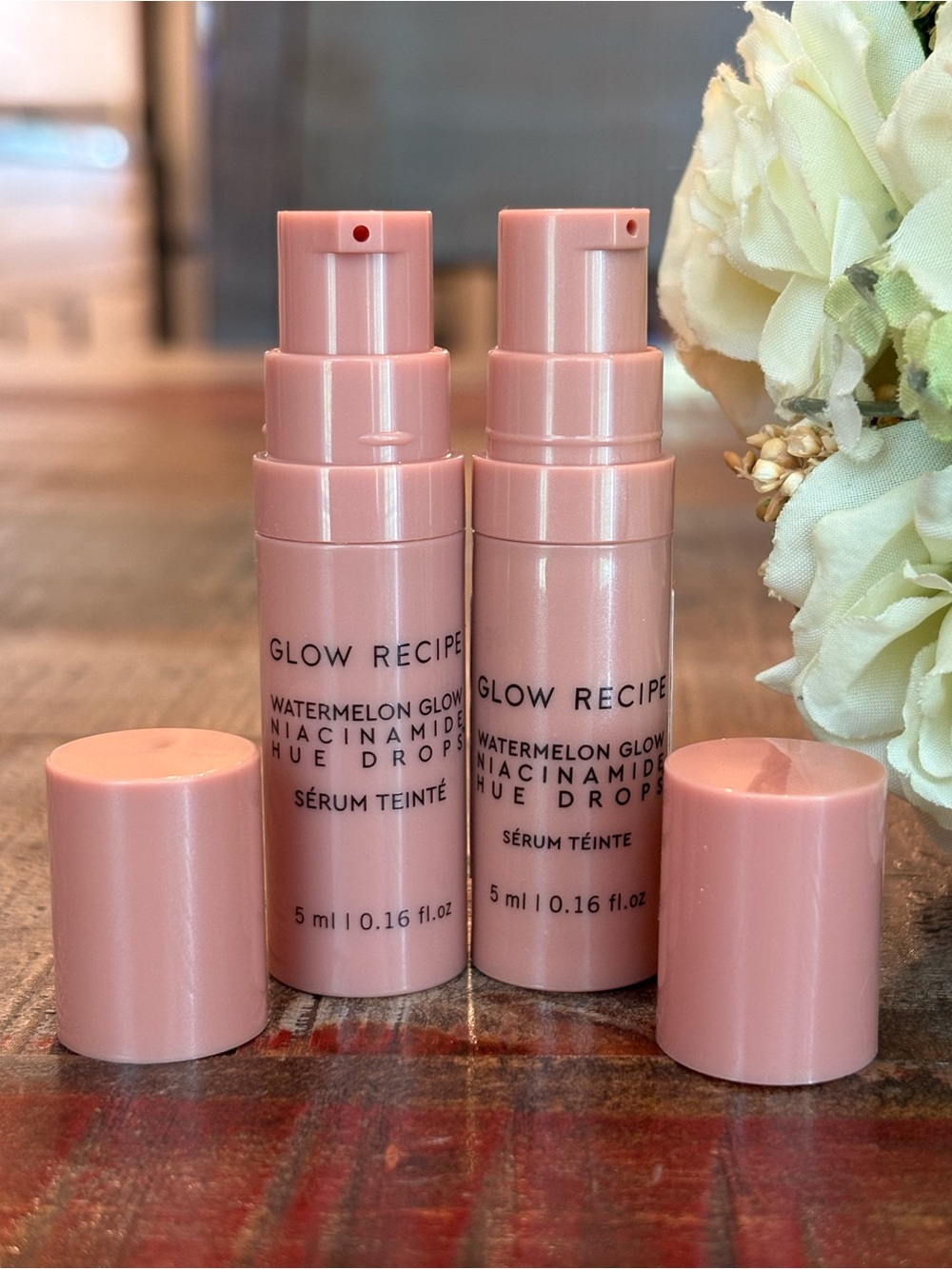 NEW Glow Recipe WATERMELON Niacinamide HUE DROPS Tinted SERUM in SUN GLOW Duo!